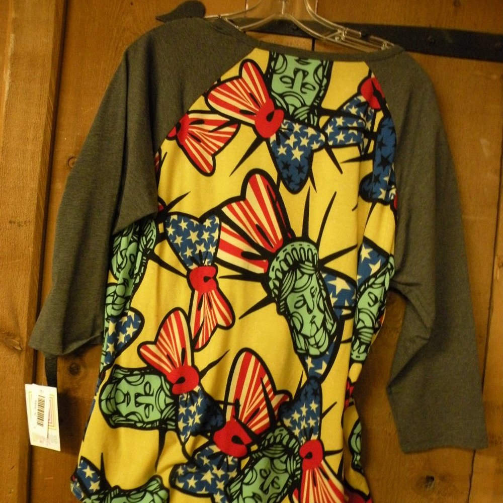 LULAROE RANDY STATUE OF LIBERTY T SHIRT EXTRA LARGE NEW WITH TAGS